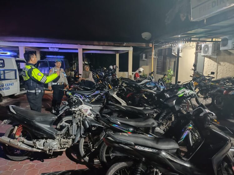 Polsek Bukit Raya Kembali Amankan 21 Unit Kendaraan Berknalpot Brong