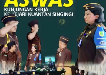 ASWAS KEJATI RIAU MELAKUKAN INSPEKSI PEMANTAUAN DI KEJAKSAAN NEGERI KUANTAN SINGINGI