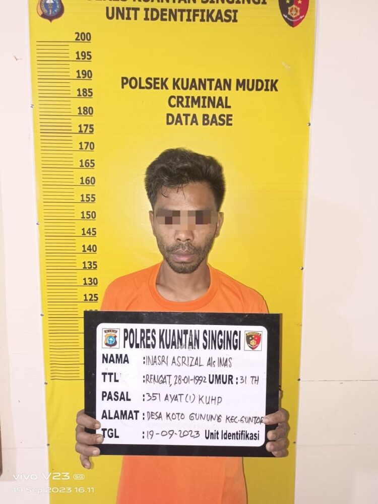 Polsek Kuantan Mudik Gelar Konferensi Pers Ungkap Kasus Dugaan Tindak Pidana Penganiayaan