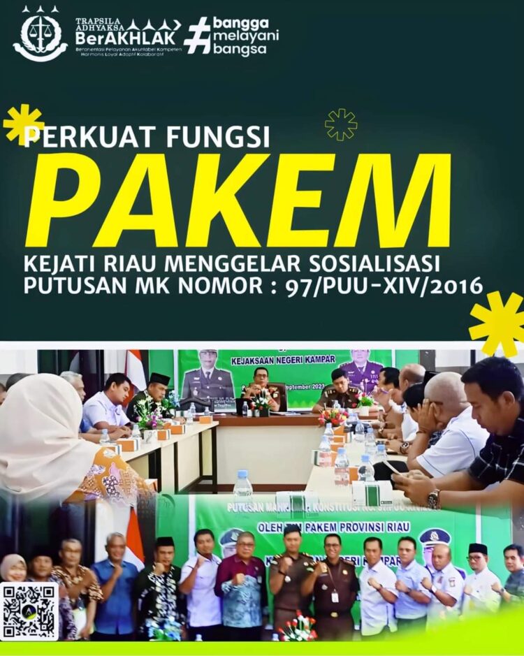 Kegiatan Sosialisasi Putusan Mahkamah Konstitusi Nomor 97/PUU-XIV/2016