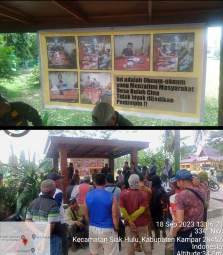 Warga Desa Buluh Cina Merasa Kesal, Diduga Tersangka ABU Sindikat Mafia Tanah