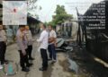 Personil Polres Kuansing Berikan Pengamanan Di Lokasi Kebakaran Bengkel Dewi Motor dan Wisma Rani
