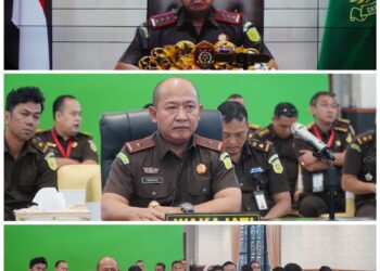 Wakil Kepala Kejaksaan Tinggi Riau mengikuti kegiatan Penutupan Rapat Kerja Teknis Bidang/Badan Diklat Kejaksaan RI Tahun 2023 secara virtual