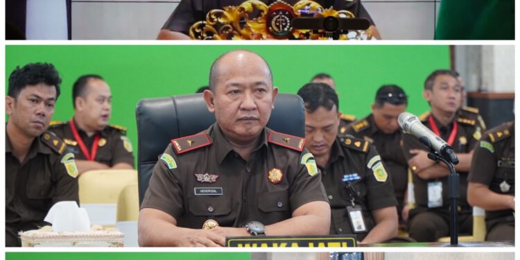 Wakil Kepala Kejaksaan Tinggi Riau mengikuti kegiatan Penutupan Rapat Kerja Teknis Bidang/Badan Diklat Kejaksaan RI Tahun 2023 secara virtual
