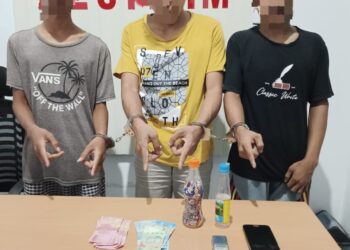 Polsek Perhentian Raja Tangkap 3 Warga Kampung Pinang Kasus Narkoba