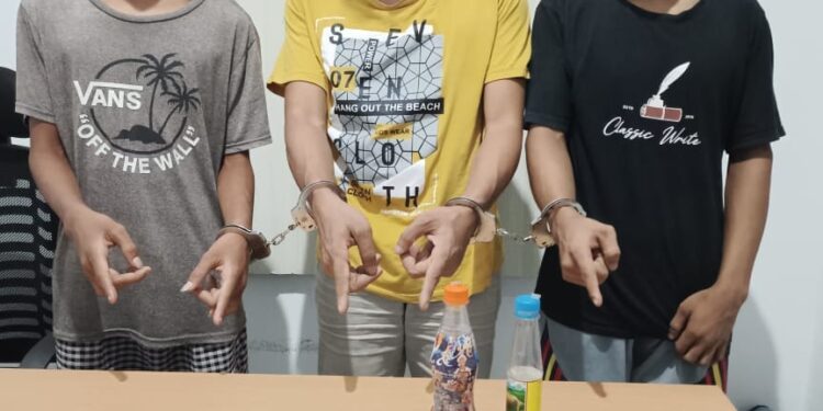 Polsek Perhentian Raja Tangkap 3 Warga Kampung Pinang Kasus Narkoba