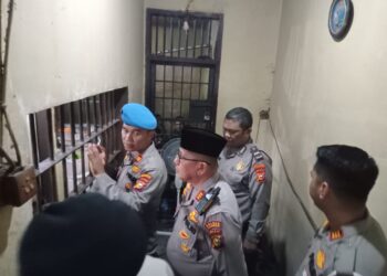 Sidak Pengecekan Tahanan di Polsek Siak Hulu Berjalan Aman
