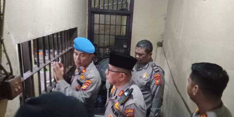 Sidak Pengecekan Tahanan di Polsek Siak Hulu Berjalan Aman