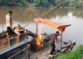 Respon Cepat Polsek Kuantan Mudik Tertibkan dan Musnahkan Rakit PETI