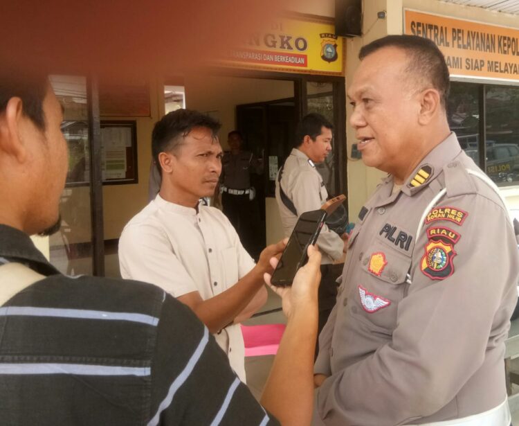 Satlantas Polres Rohil Razia Pengendara Tidak Menggunakan Helm