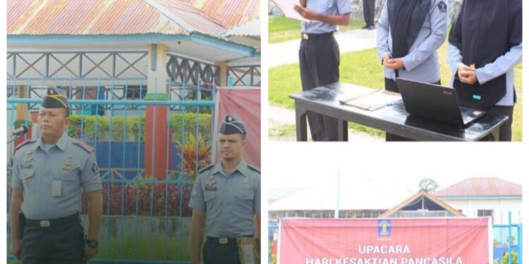 KEPALA LAPAS KELAS III LABUHA PIMPIN UPACARA PERINGATAN HARI KESAKTIAN PANCASILA