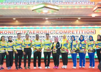 Bupati Rohil Afrizal Sintong Resmi Buka Koni CUP Aerobic Kompetisi
