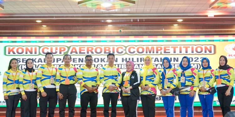 Bupati Rohil Afrizal Sintong Resmi Buka Koni CUP Aerobic Kompetisi