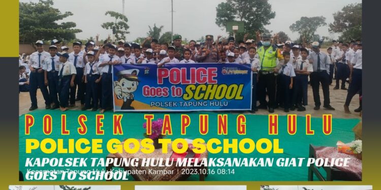 Polsek Tapung Hulu Gelar POLICE GOES TO SCHOOL di SMP N 1
