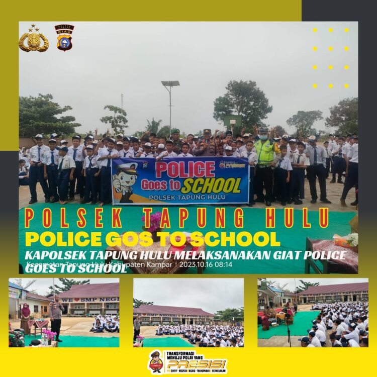 Polsek Tapung Hulu Gelar POLICE GOES TO SCHOOL di SMP N 1