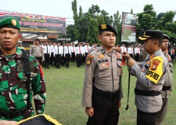 Kapolres Kampar Pimpin Apel Gelar Pasukan Mantap Berata Lancang Kuning 2023- 2024