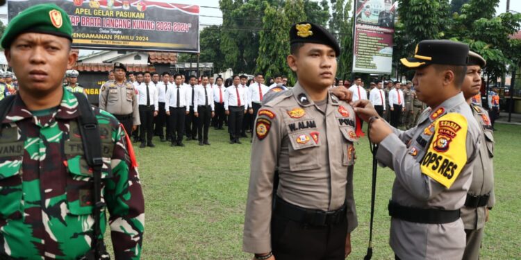 Kapolres Kampar Pimpin Apel Gelar Pasukan Mantap Berata Lancang Kuning 2023- 2024