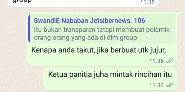Mintak Transparan Pencairan Profosal dalam Grub Pelantikan PPRI, Ketua PPRI Kepanasan