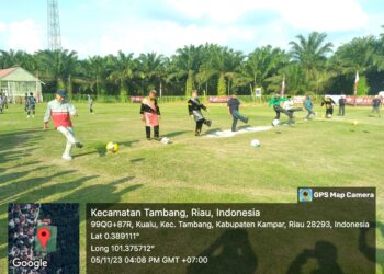 Pj Bupati Kampar Resmi Buka Open Turnamen Sepak Bola Ninik Mamak Cub II Tahun 2023