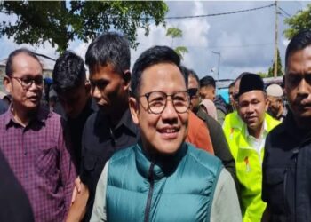 Cawapres No urut 1 Muhaimin Iskandar, Datangi Pasar Pagi Arengka