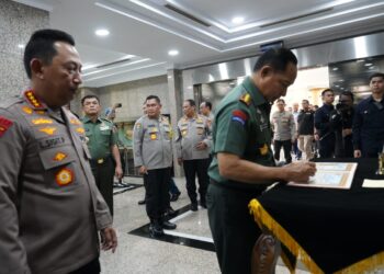 Kunjungi Mabes Polri, Panglima TNI Perkuat Sinergi TNI-Polri