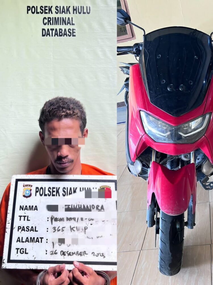 Tim Opsnal Hantu Malam Reskrim Polsek Siak Hulu Tangkap DPO Residivis Spesial Jambret