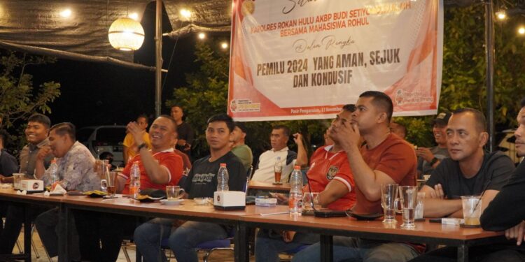 Cooling System Kapolres Rohul Ajak Mahasiswa Sejukkan Suhu Politik Jelang Pemilu 2024