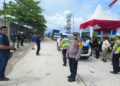 Satlantas Polres Siak melaksanakan Kegiatan Pengawalan Logistik Pemilu 2024