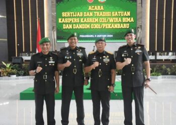 Danrem Pimpin Sertijab Kasi Pers Kasrem 031/WB Dandim 0301/Pbr.