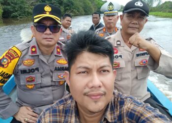 Polsek Pinggir Lakukan Patroli Ke Daerah Sungai Penaso