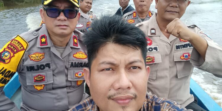 Polsek Pinggir Lakukan Patroli Ke Daerah Sungai Penaso