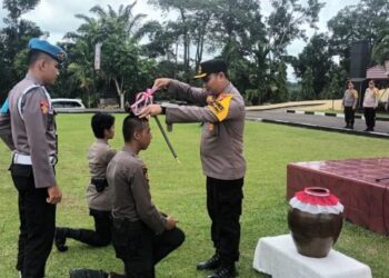Bintara Remaja Polres Kuansing Angkatan 50 Tahun 2023 Jalani Kegiatan Pengenalan Lingkungan