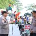 Kapolres SIAK ” AKBP Asep Sujarwadi, SIK., MSi Lakukan Pengecekan Personel Dalam Pengamanan Kegiatan Senam Bersama Capers dan Cawapres