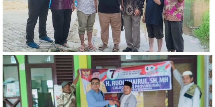 Rudi Khairul dari Golkar Serahkan Bantuan Sembako Untuk Korban Banjir