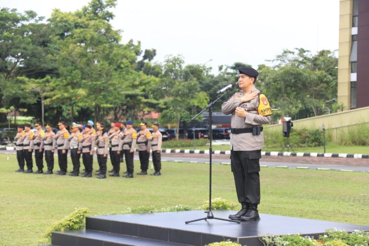 Kapolda Riau Apresiasi Dedikasi Personel BKO Pasca PAM TPS Pemilu 2024