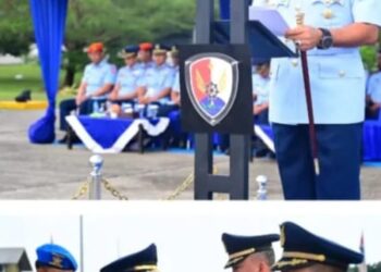 Danlanud Roesmin Nurjadin Memimpin Upacara Serah Terima Jabatan Danwing Udara 6 