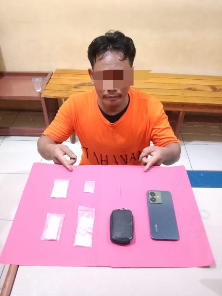 Jajaran Polsek Kampar Kiri Hilir Kembali Tangkap Bandar Narkoba BL (40) di Desa Kapau