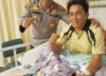 Kapolsek Tambang Bezuk Ketua PPK Tambang di RS Awal Bros Panam