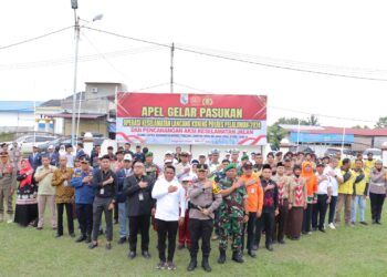 Kapolres Pelalawan AKBP Suwinto S.I.K Pimpin Apel gelar Pasukan Operasi Keselamatan Lancang Kuning 2024