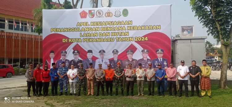 Kapolresta Pekanbaru Pimpin Apel Kesiapsiagaan Penanggulangan Karhutla 2024