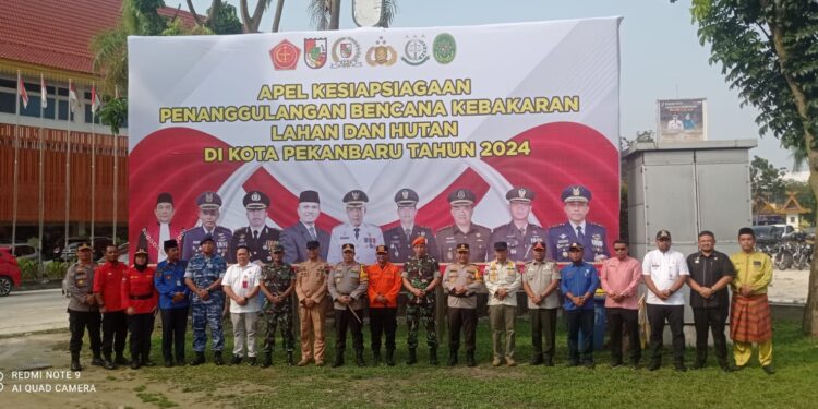 Kapolresta Pekanbaru Pimpin Apel Kesiapsiagaan Penanggulangan Karhutla 2024