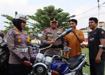 Satlantas Polres Pelalawan Deklarasi Tertib Lalu lintas Dengan Komunitas Motor