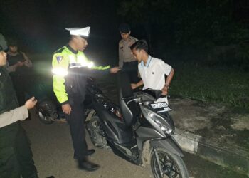 Sat Lantas Polres Kuansing Gelar Patroli dan Penertiban Knalpot