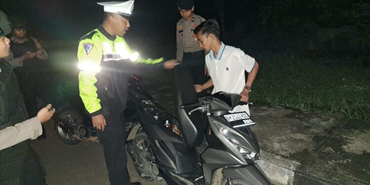 Sat Lantas Polres Kuansing Gelar Patroli dan Penertiban Knalpot