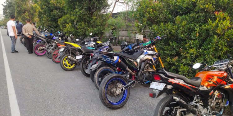 Polisi Amankan 20 Unit Sepeda Motor Knalpot Prong Tanpa Memiliki Dokumen