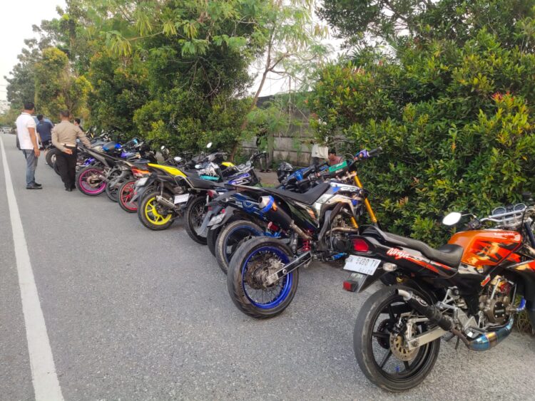 Polisi Amankan 20 Unit Sepeda Motor Knalpot Prong Tanpa Memiliki Dokumen