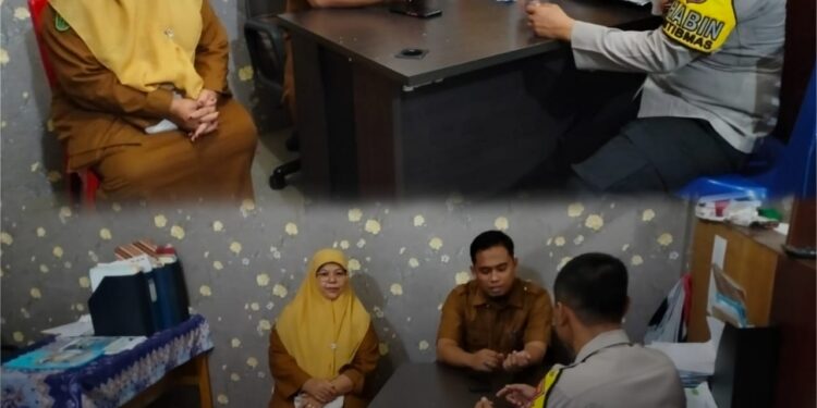 Bhabinkamtibmas Polsek Tampan Berkoordinasi dengan Pihak Sekolah Terkait Aksi Balap Liar” Siswanya Terjaring “.