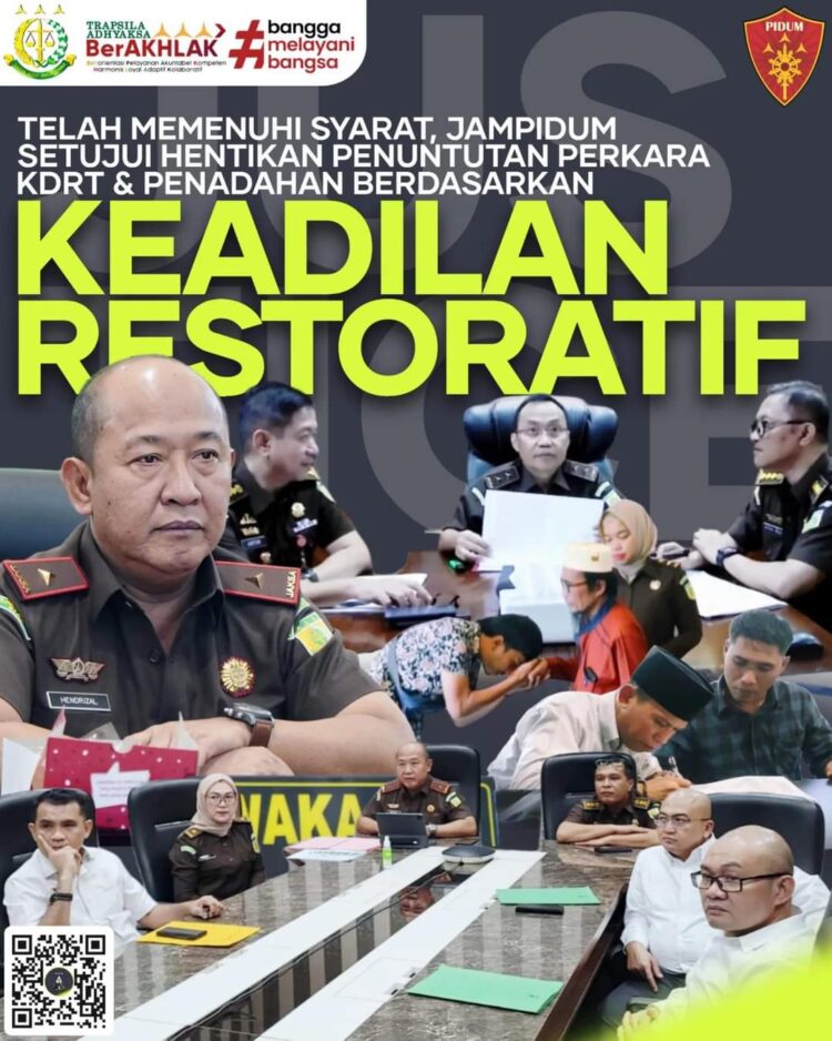 Pengajuan 2 Perkara untuk Penghentian Penuntutan Berdasarkan Justice di Setujui Jampidum Kejagung RI