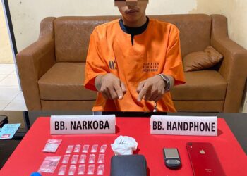 Satres Narkoba Polres Kampar Sikat Pengedar Narkoba di Desa Koto Tuo