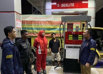 Satreskrim Polres Pelalawan Lakukan Pengecekan Ketersediaan BBM Di SPBU
